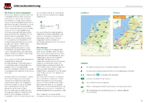 Buchcover und Innenansicht für das Buch: ACSI Campingführer Europa 2026