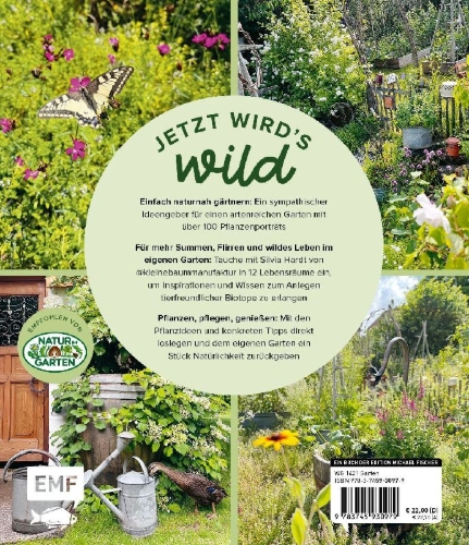 Buchcover und Innenansicht für das Buch: Mein wilder, bunter Garten - Einfach naturnah gärtnern