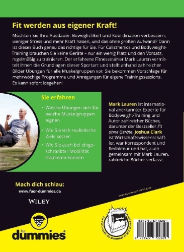 Buchcover und Innenansicht für das Buch: Calisthenics für Dummies