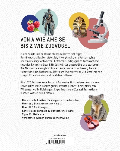Buchcover und Innenansicht für das Buch: Ravensburger Lexika - Das Ravensburger Grundschullexikon von A bis Z