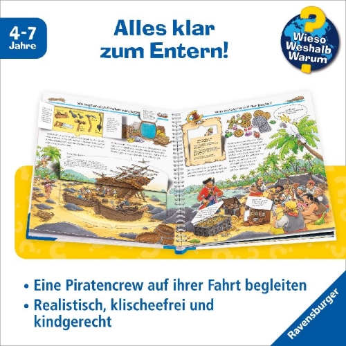 Buchcover und Innenansicht für das Buch: Wieso? Weshalb? Warum?, Band 40: Alles über Piraten