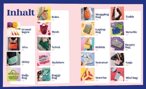 Buchcover und Innenansicht für das Buch: My Crochet Bag - Handtaschen häkeln