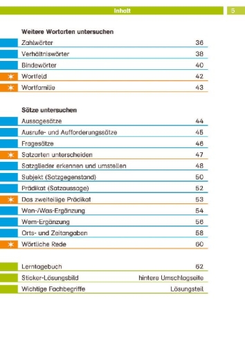 Buchcover und Innenansicht für das Buch: Die Deutsch-Helden Grammatik 4. Klasse. Deutsch in der Grundschule