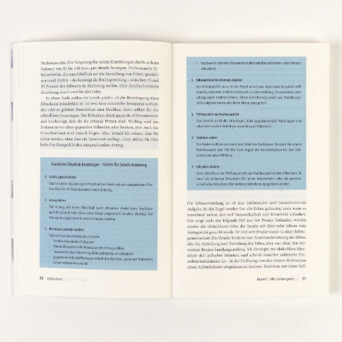 Buchcover und Innenansicht für das Buch: Einfach erben