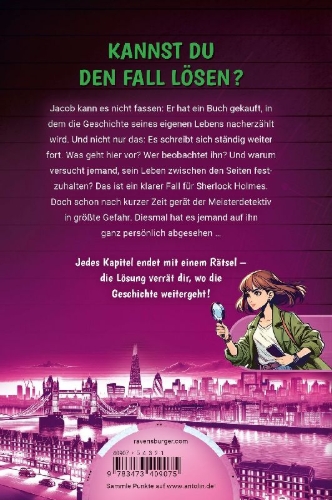 Buchcover und Innenansicht für das Buch: Sherlock & You, Band 4 - Das Rätsel um das geheimnisvolle Buch