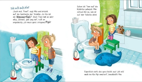 Buchcover und Innenansicht für das Buch: WAS IST WAS Meine Welt Band 6 Ich gehe aufs Klo!
