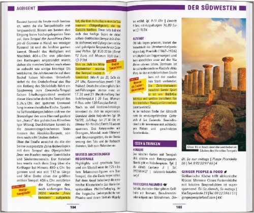 Buchcover und Innenansicht für das Buch: MARCO POLO Reiseführer Sizilien, Liparische Inseln