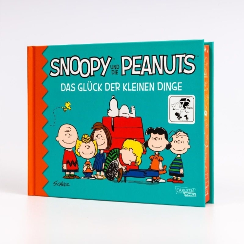 Buchcover und Innenansicht für das Buch: Snoopy und die Peanuts: Snoopy und die Peanuts - Das Glück der kleinen Dinge