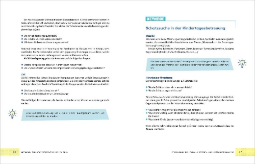 Buchcover und Innenansicht für das Buch: Kinderschutzkonzept für die Kita und die Kindertagespflege