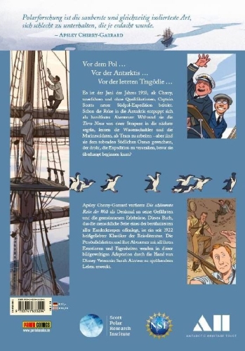 Buchcover und Innenansicht für das Buch: Die schlimmste Reise der Welt - Die Graphic Novel