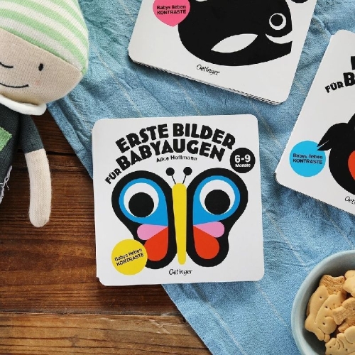 Buchcover und Innenansicht für das Buch: Erste Bilder für Babyaugen. 6-9 Monate