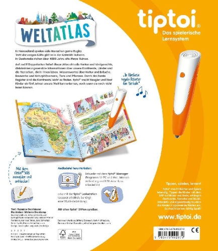 Buchcover und Innenansicht für das Buch: tiptoi® - Weltatlas