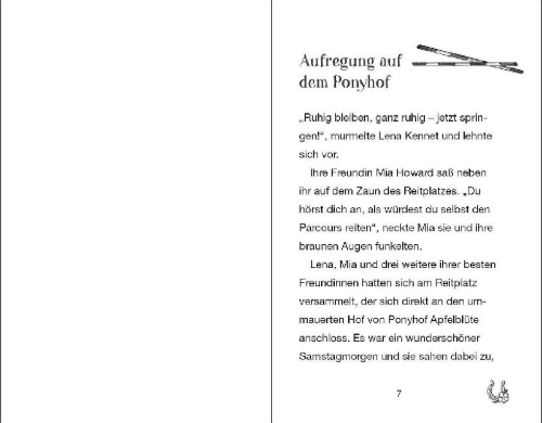 Buchcover und Innenansicht für das Buch: Ponyhof Apfelblüte (Band 21) - Doppeltes Glück für Juli