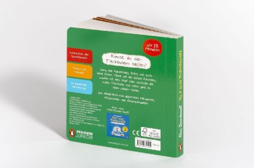Buchcover und Innenansicht für das Buch: Hilf den Tierkindern