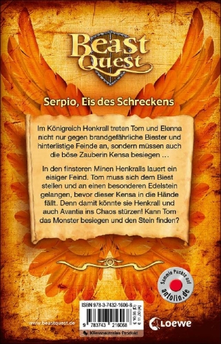Buchcover und Innenansicht für das Buch: Serpio the Slithering Shadow