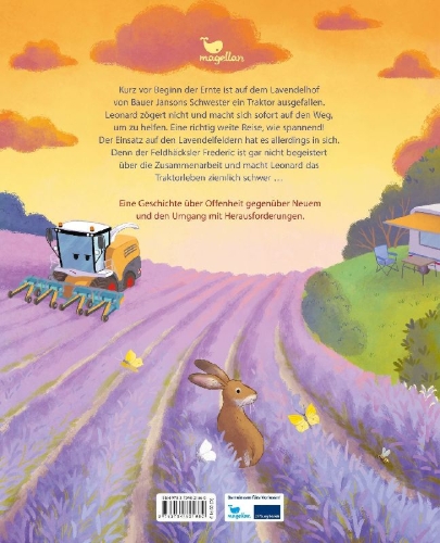 Buchcover und Innenansicht für das Buch: Leonard - Ein Traktor geht auf Reisen
