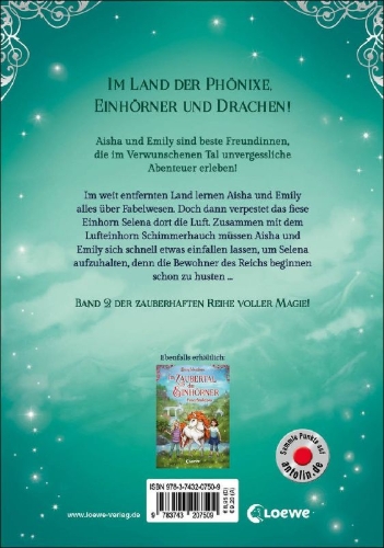 Buchcover und Innenansicht für das Buch: Unicorn Magic. Shimmerbreeze and the Sky Spell