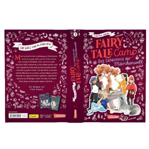 Buchcover und Innenansicht für das Buch: Fairy Tale Camp 3: Das Geheimnis der Märchenwelt