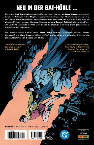 Buchcover und Innenansicht für das Buch: Batman & Robin: Year One #1-#6