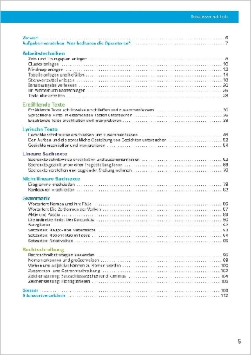 Buchcover und Innenansicht für das Buch: FiNALE Prüfungstraining - Hauptschulabschluss, Mittlerer Schulabschluss. Grundlagentraining Deutsch