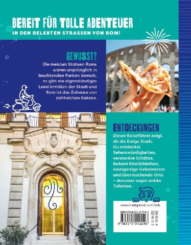 Buchcover und Innenansicht für das Buch: LONELY PLANET Kinderreiseführer Der Cityguide für Kids Rom