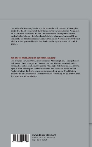 Buchcover und Innenansicht für das Buch: Philosophie für die Polis