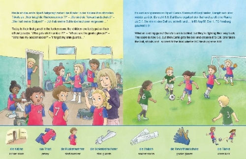 Buchcover und Innenansicht für das Buch: Fußball (Deutsch-Englisch)
