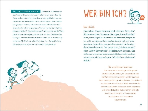 Buchcover und Innenansicht für das Buch: Philosophie für Kinder