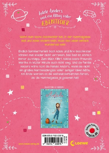 Buchcover und Innenansicht für das Buch: Adele und der beste Sommer der Welt (Band 2)