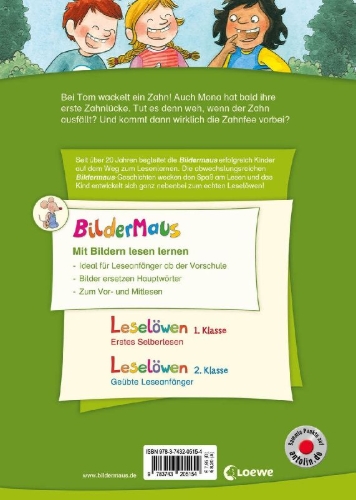Buchcover und Innenansicht für das Buch: Bildermaus - Wackelzahngeschichten