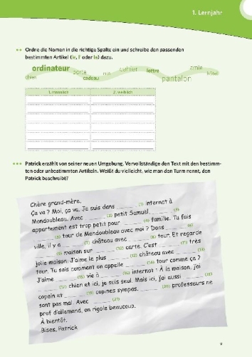 Buchcover und Innenansicht für das Buch: Das große Übungsbuch Französisch 1.-4. Lernjahr