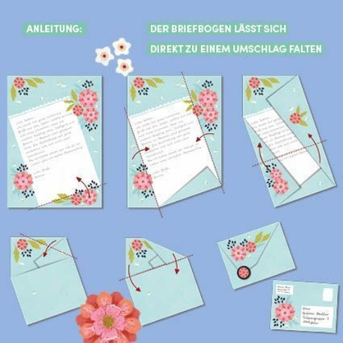 Buchcover und Innenansicht für das Buch: Post für dich. Vögel & Schmetterlinge