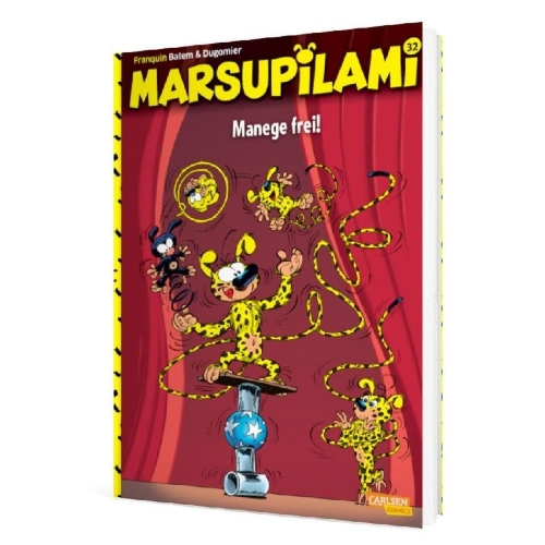 Buchcover und Innenansicht für das Buch: Marsupilami 16: Tous en piste