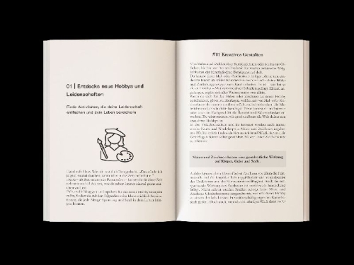 Buchcover und Innenansicht für das Buch: Ruhestand leicht gemacht | 100 Ideen, wie Frau es sich nach Renteneintritt gut gehen lässt | Ein ideales Geschenk für eine erfüllte & lebhafte Zeit