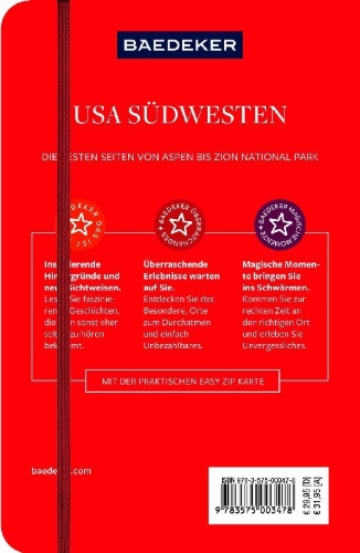 Buchcover und Innenansicht für das Buch: Baedeker Reiseführer USA Südwesten