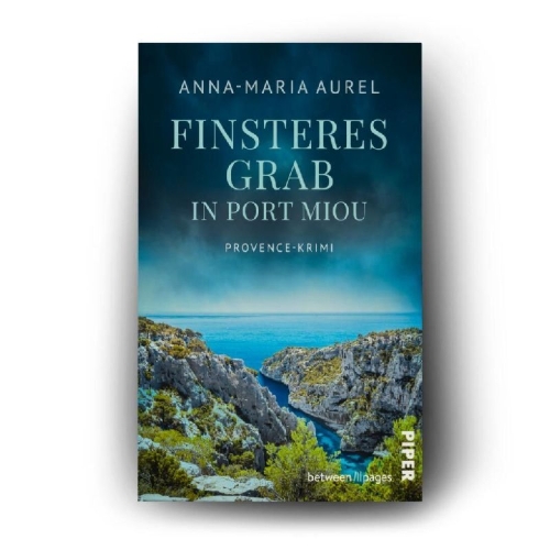 Buchcover und Innenansicht für das Buch: Finsteres Grab in Port Miou 