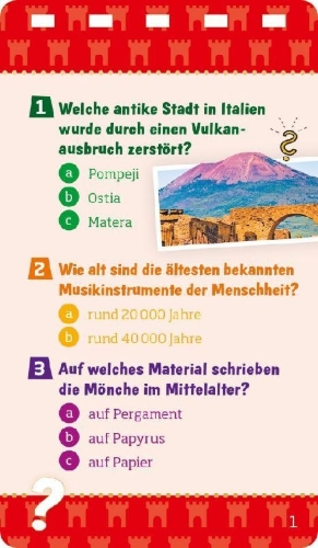 Buchcover und Innenansicht für das Buch: WAS IST WAS Quiz Abenteuer Geschichte