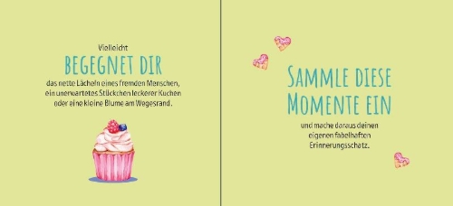 Buchcover und Innenansicht für das Buch: Ich schenke dir ein Stück vom Glück