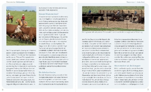 Buchcover und Innenansicht für das Buch: Westernreiten für Einsteiger