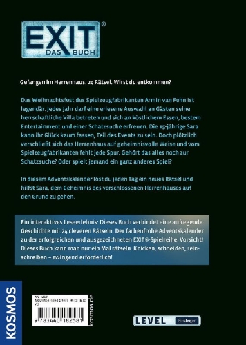 Buchcover und Innenansicht für das Buch: EXIT® - Das Buch: Der Adventskalender