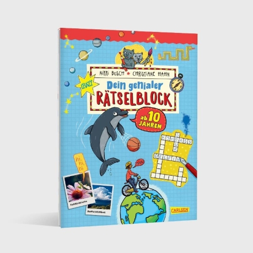 Buchcover und Innenansicht für das Buch: Dein genialer Rätselblock