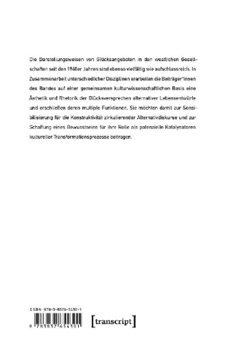 Buchcover und Innenansicht für das Buch: Glücksversprechen der Gegenwart