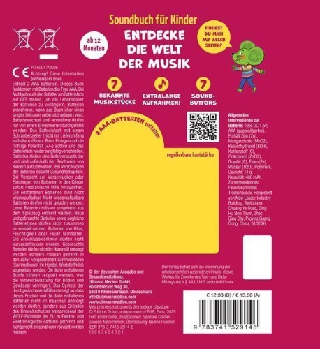 Buchcover und Innenansicht für das Buch: So klingen Musikinstrumente - Klassik für Kinder