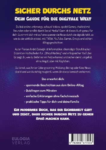 Buchcover und Innenansicht für das Buch: Sicher im Internet für Kinder