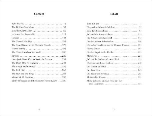 Buchcover und Innenansicht für das Buch: Englische Märchen / English Fairy Tales