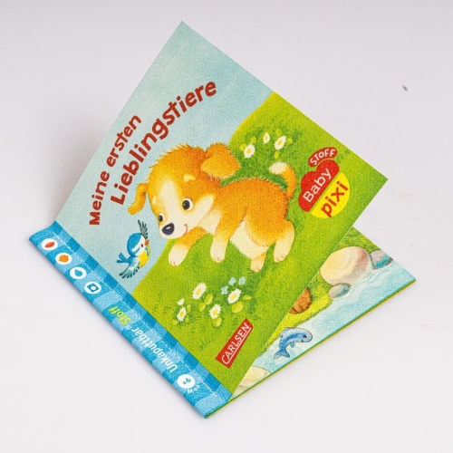 Buchcover und Innenansicht für das Buch: Baby Pixi (unkaputtbar) 164: Baby Pixi Stoff: Meine ersten Lieblingstiere