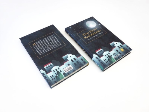 Buchcover und Innenansicht für das Buch: Eine kleine Nachtlektüre. Buchgeschichten zum Träumen