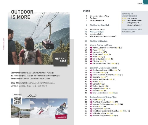 Buchcover und Innenansicht für das Buch: Reise Know-How MeinTrip Südtirol