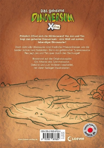 Buchcover und Innenansicht für das Buch: Das geheime Dinoversum Xtra - Auf der Fährte des T-Rex