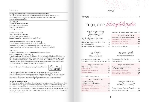 Buchcover und Innenansicht für das Buch: Yoga in der Schwangerschaft. Gestärkt - geliebt - geschützt